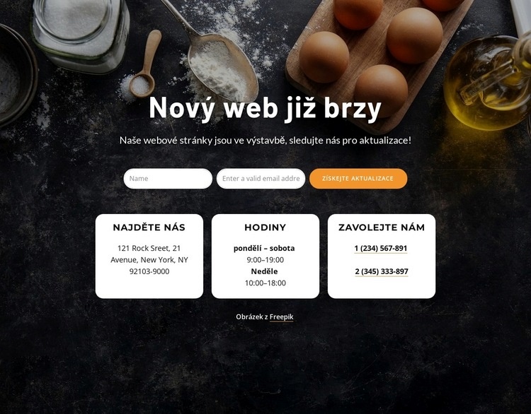 Nový web již brzy Šablona CSS