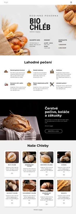 Čerstvě Upečený Chléb – Stažení Šablony Webu