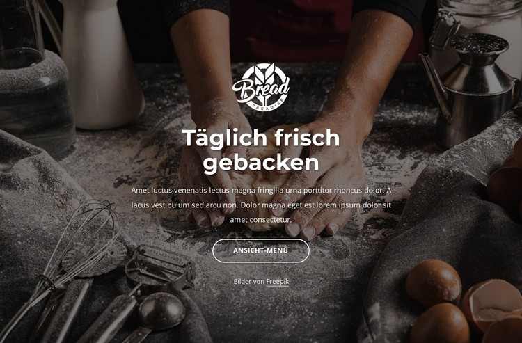 Brot frisch gebacken CSS-Vorlage