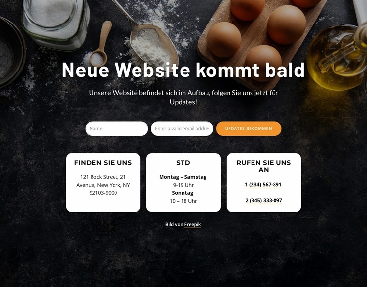 Neue Website kommt bald Joomla Vorlage