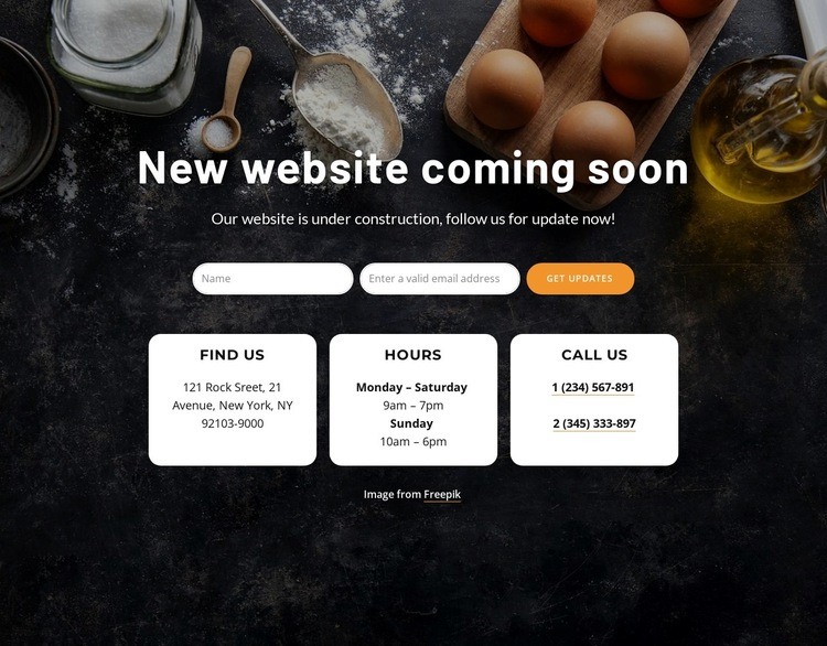 New website coming soon Elementor Template Alternative