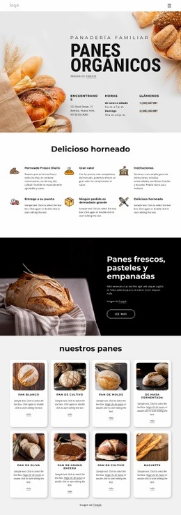 Creador De Sitios Web Para Pan Recién Horneado