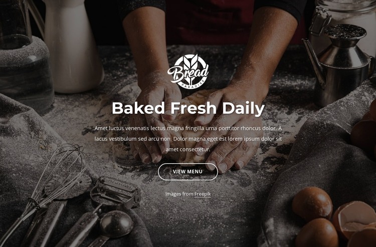 Bread freshly baked HTML Template