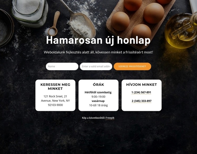 Hamarosan új honlap HTML Sablon