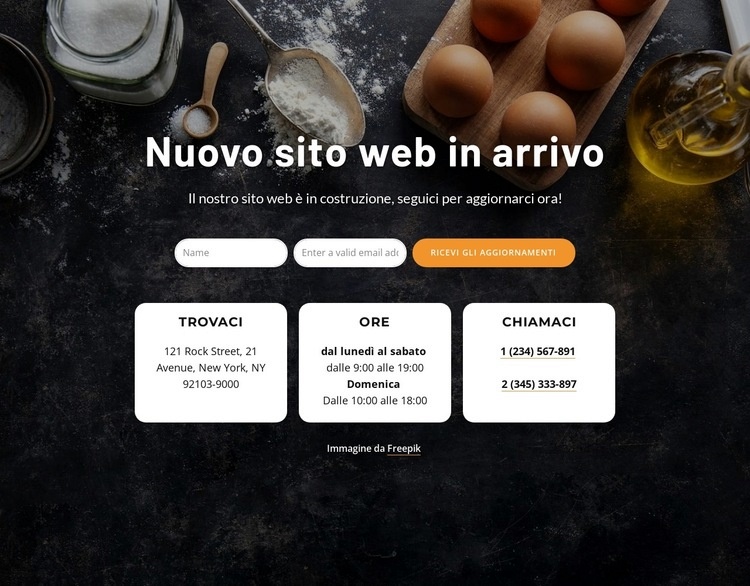 Nuovo sito web in arrivo Mockup del sito web