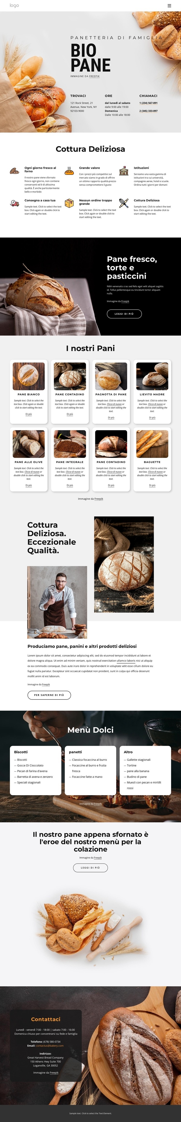 Pane appena sfornato Modello HTML5