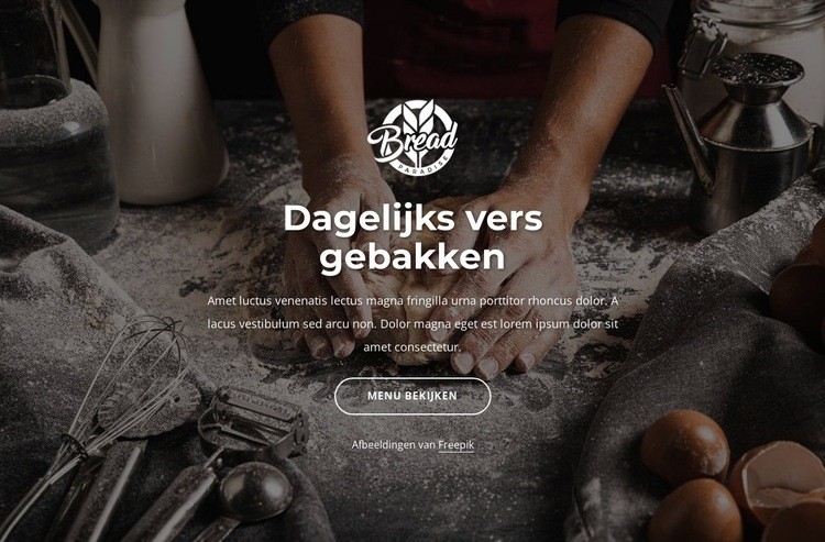 Brood vers gebakken Website ontwerp