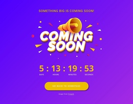 Coming Soon Page Design - One Page Theme