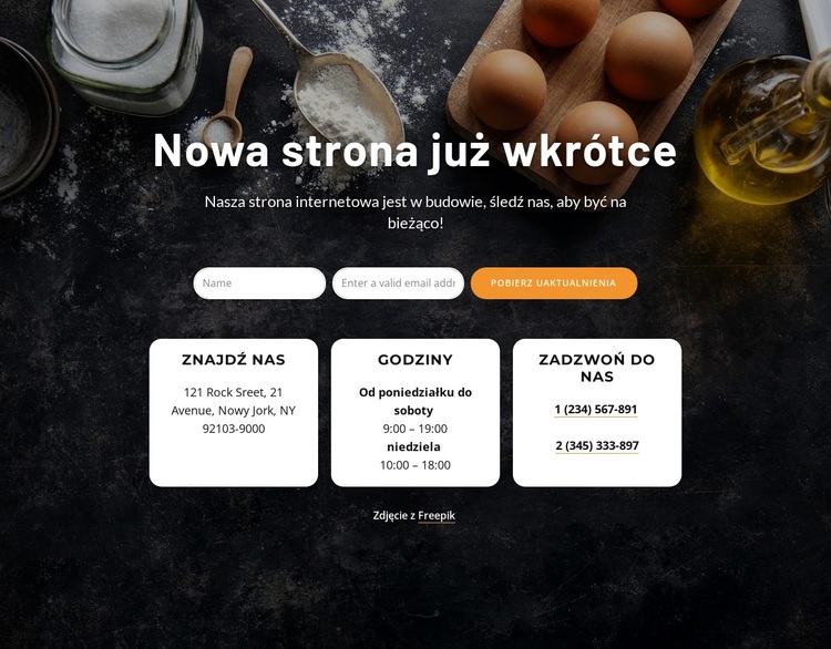 Nowa strona już wkrótce Motyw WordPress