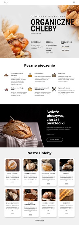 Świeżo Upieczony Chleb - Szablon Strony HTML