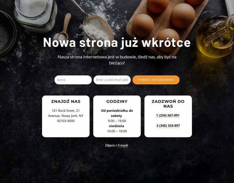 Nowa strona już wkrótce Szablon HTML5