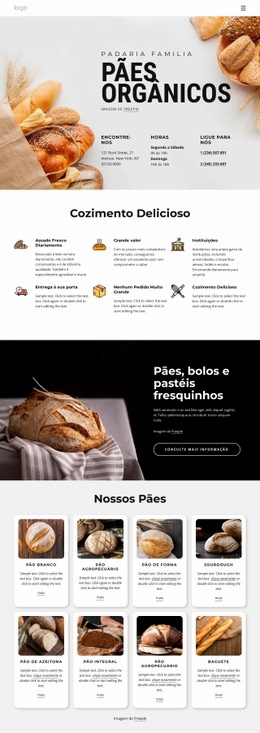 Pão Fresco - Tema Da Página