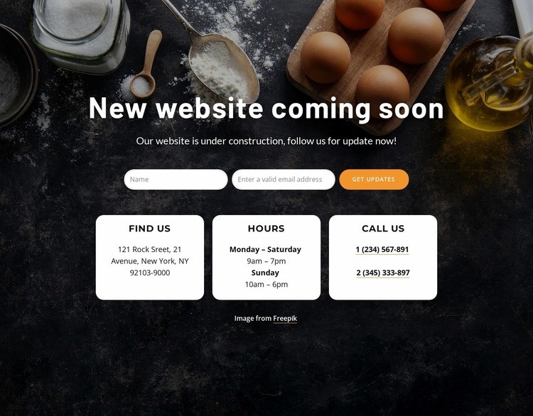 Ny hemsida kommer snart Html webbplatsbyggare