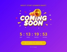 Kommer Snart Siddesign - Inbyggd Cms-Funktionalitet