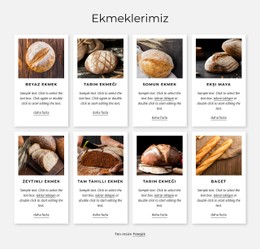 Taze Pişmiş Kaliteli Ekmek Için Web Sitesi Tasarımı