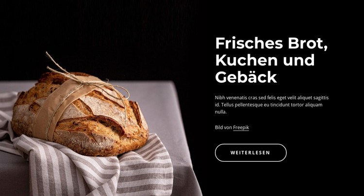 Frisch gebackenes Brot CSS-Vorlage
