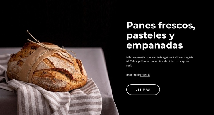 Pan recién horneado Diseño de páginas web