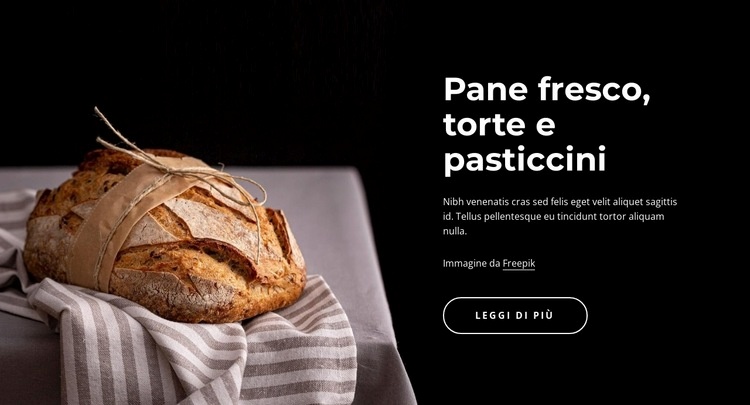 Pane appena sfornato Costruttore di siti web HTML