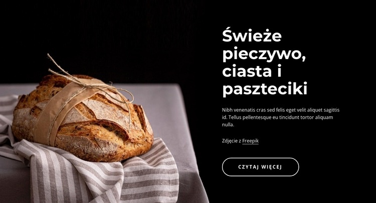 Świeżo upieczony chleb Projekt strony internetowej
