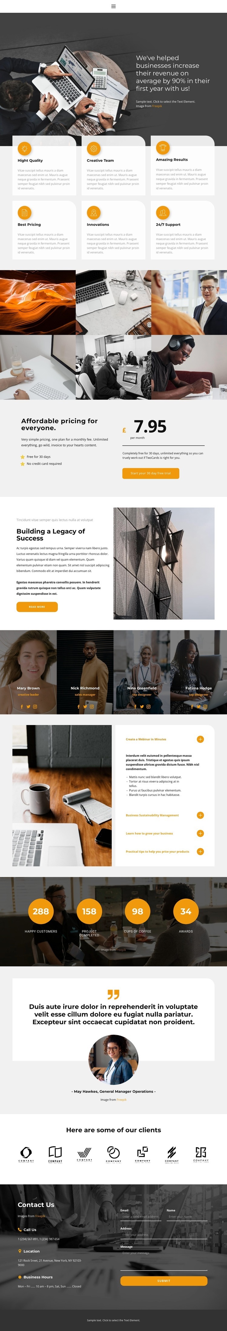 Appointment Squarespace Template Alternative