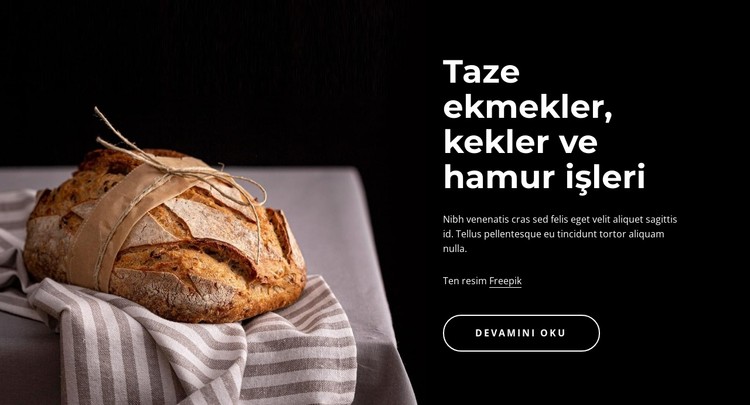 Fırından yeni çıkmış ekmek CSS Şablonu