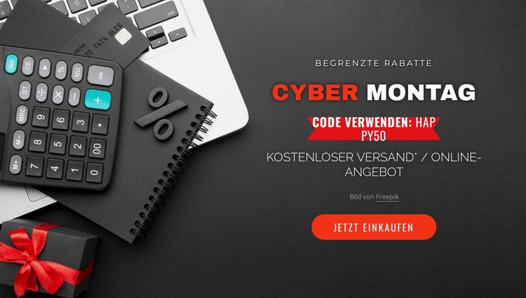 Cyber-Monday-Banner CSS-Vorlage