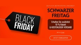 Premium-Website-Builder Für Schwarzer Freitag Auf Rotem Hintergrund