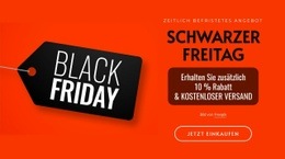 Schwarzer Freitag Auf Rotem Hintergrund - Vielseitiges Website-Modell