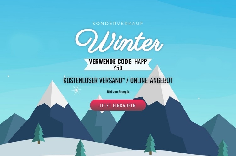 Winterverkauf Website-Modell