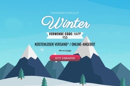 Winterverkauf – Fertiges Website-Design