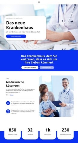 Das Neue Krankenhaus - Landingpage-Inspiration