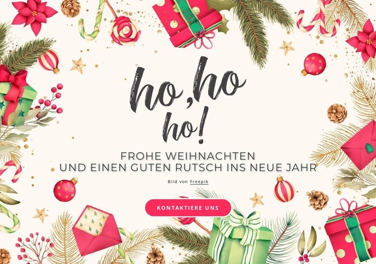 Frohes neues Jahr Landing Page