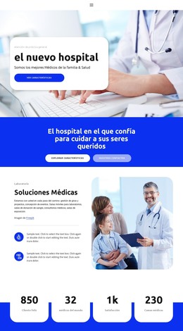 El Nuevo Hospital: Plantilla HTML Sencilla