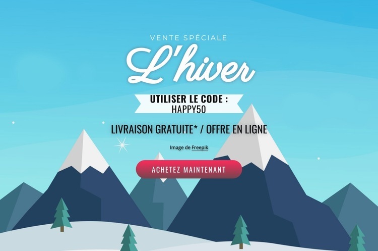 Soldes d'hiver Conception de site Web