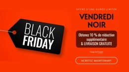 Créateur De Site Web Premium Pour Vendredi Noir Sur Fond Rouge