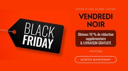 Vendredi Noir Sur Fond Rouge : Modèle De Site Web Simple