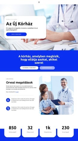Az Új Kórház - Egyszerű HTML-Sablon
