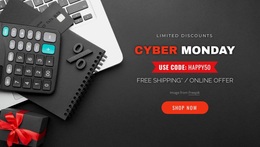 Cyber Monday Banner - Responsive Joomla Website Designer