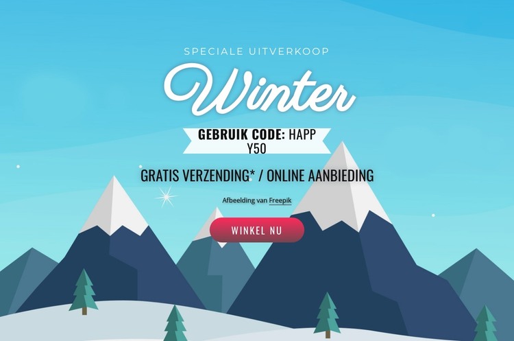 Winter korting HTML-sjabloon