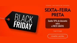 Construtor De Sites Premium Para Sexta-Feira Negra Sobre Fundo Vermelho