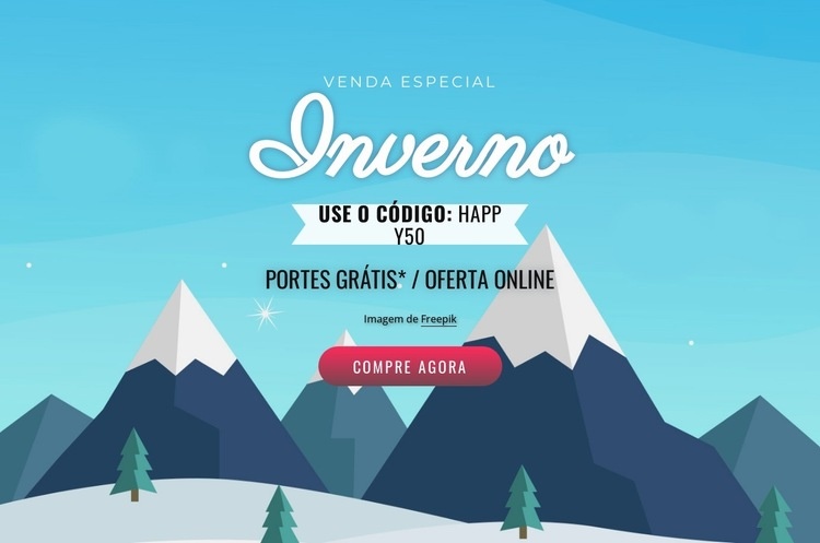 Venda de Inverno Construtor de sites HTML