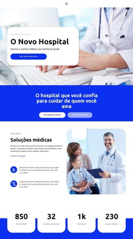 O Novo Hospital - Modelo HTML Simples