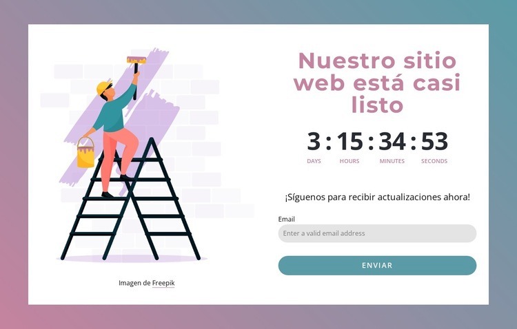 Nuestro sitio web está casi listo Plantilla