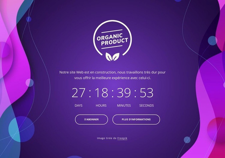 Bientôt disponible avec fond abstrait Modèle HTML5