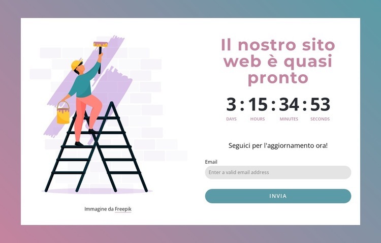 Il nostro sito web è quasi pronto Costruttore di siti web HTML