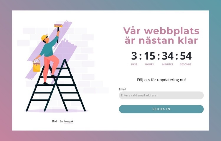 Vår hemsida är nästan klar CSS -mall