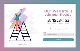 Our Website Is Almost Ready Web Page Design