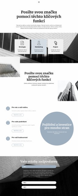 Organizace Velkého Podnikání – Kód Šablony HTML