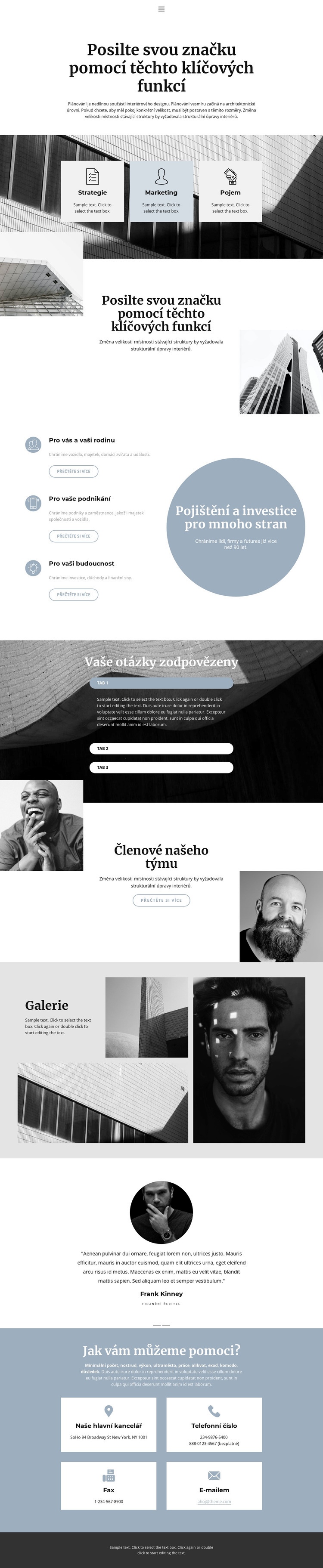 Organizace velkého podnikání Šablona HTML