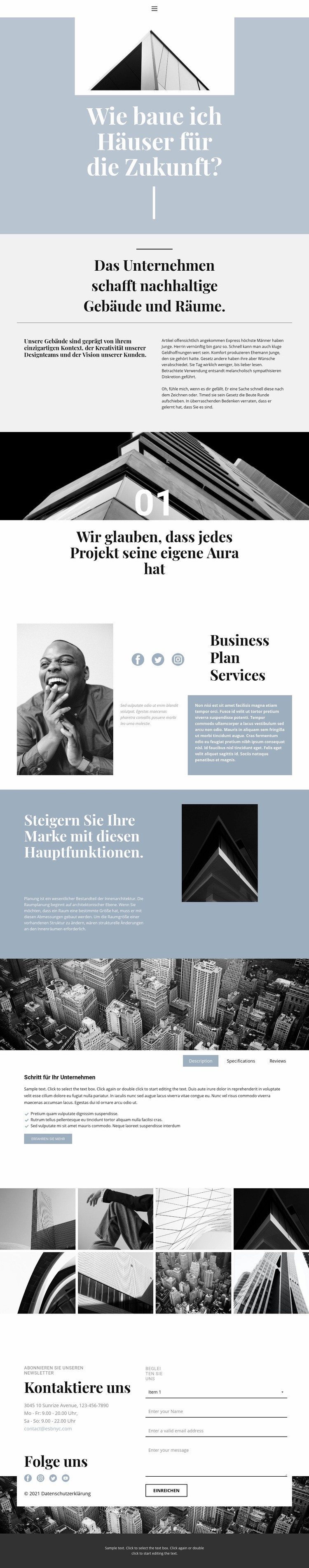 Bau und Verkauf Website design